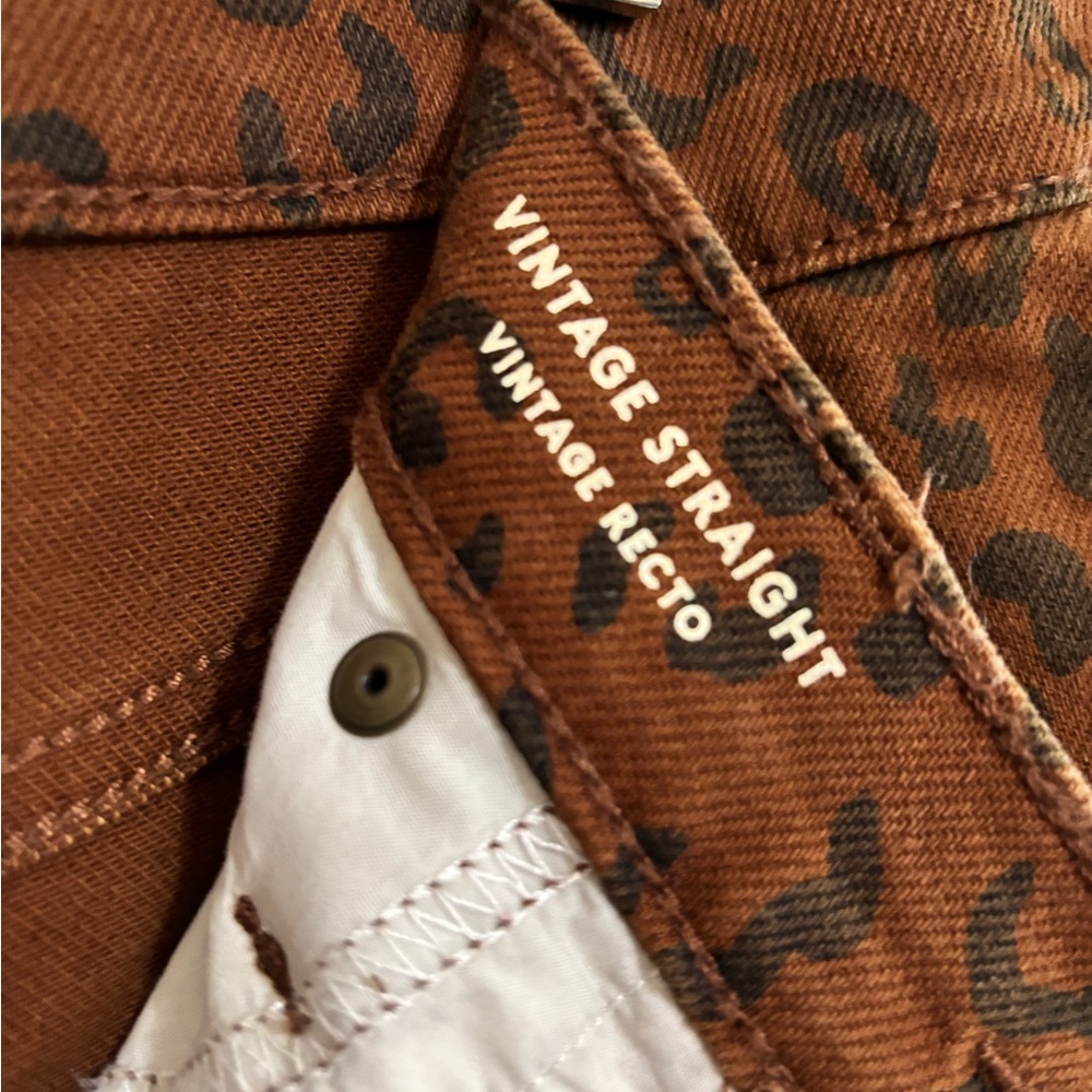 Universal Thread Animal Print Tan Pants - Picture 4 of 5